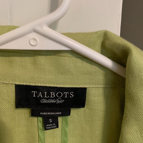 Talbots Lime Green Linen-look Blazer - Picture 4 of 4